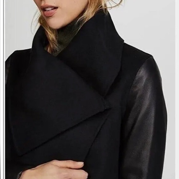 Mackage wool and leather coat, size small - Picture 3 of 7